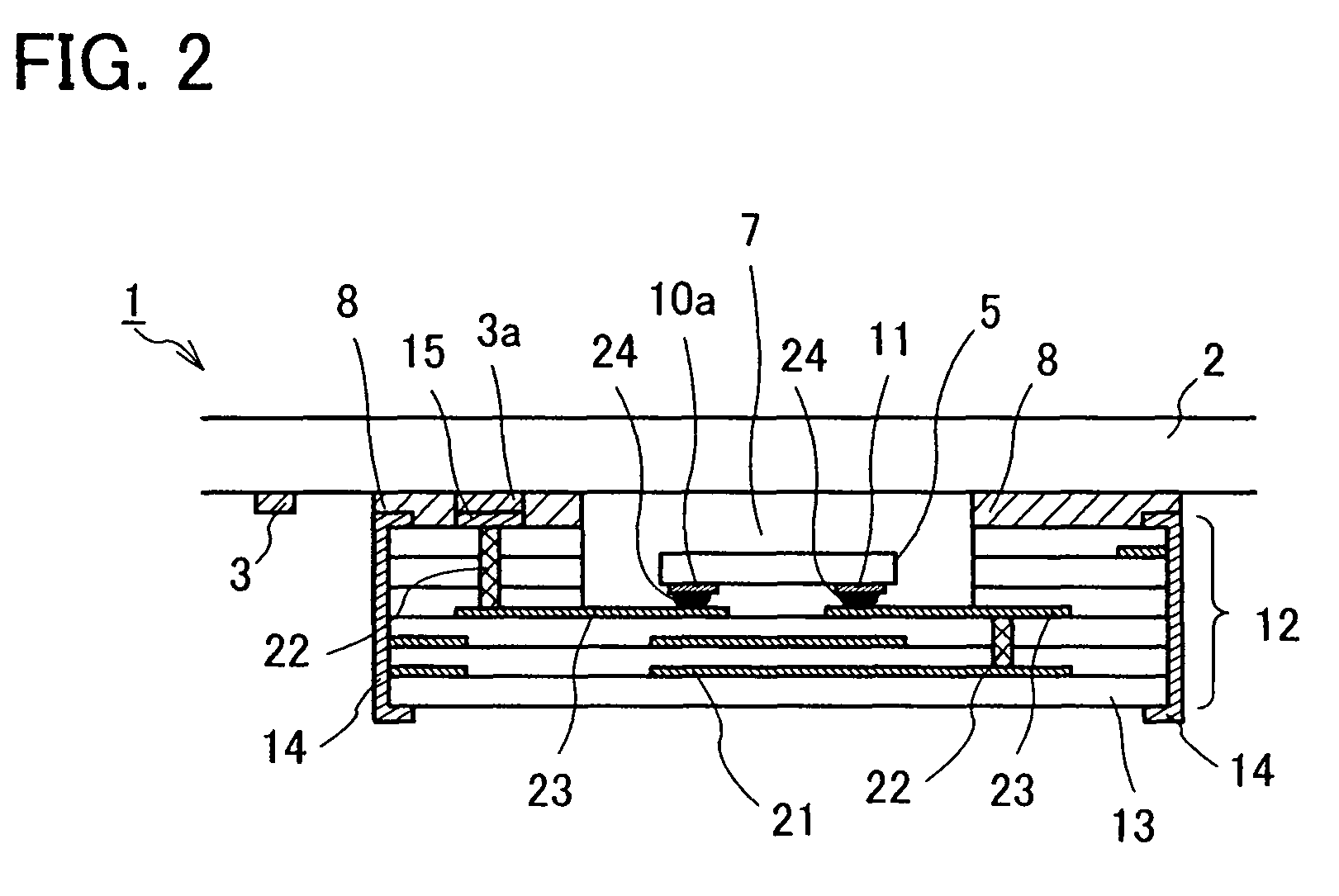 Semiconductor device having a semiconductor chip enclosed by a body structure and a base