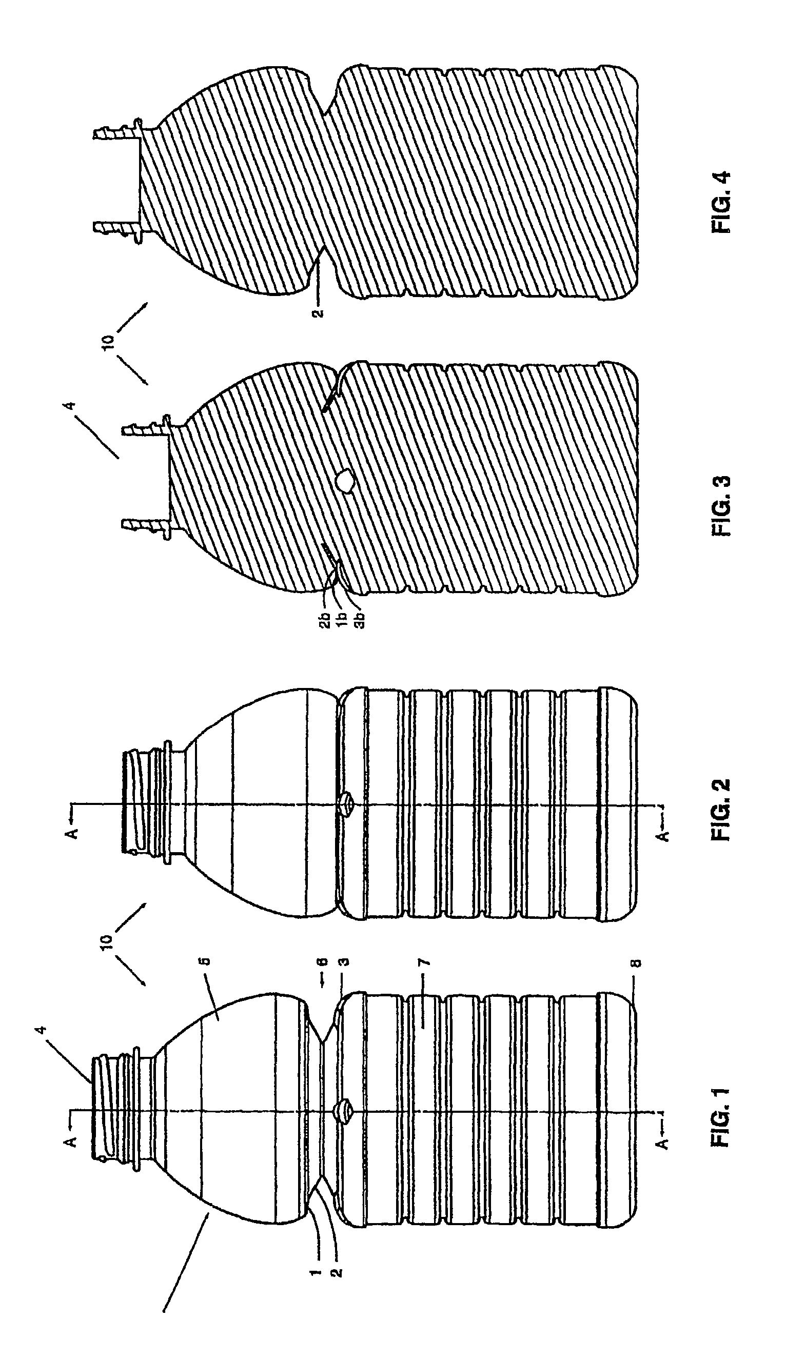 Semi-rigid collapsible container