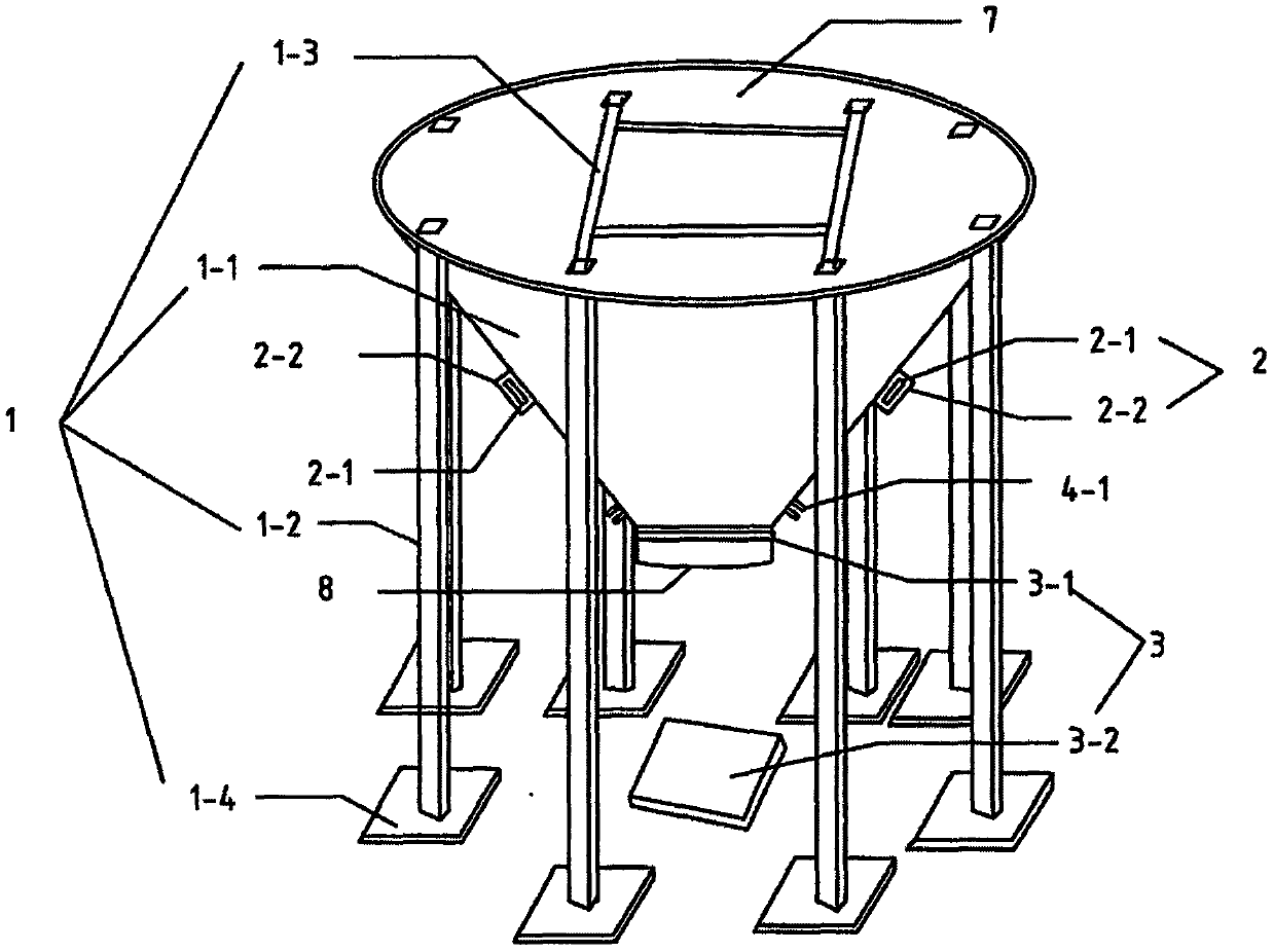 Unloading device matched with rotary excavating machine and method