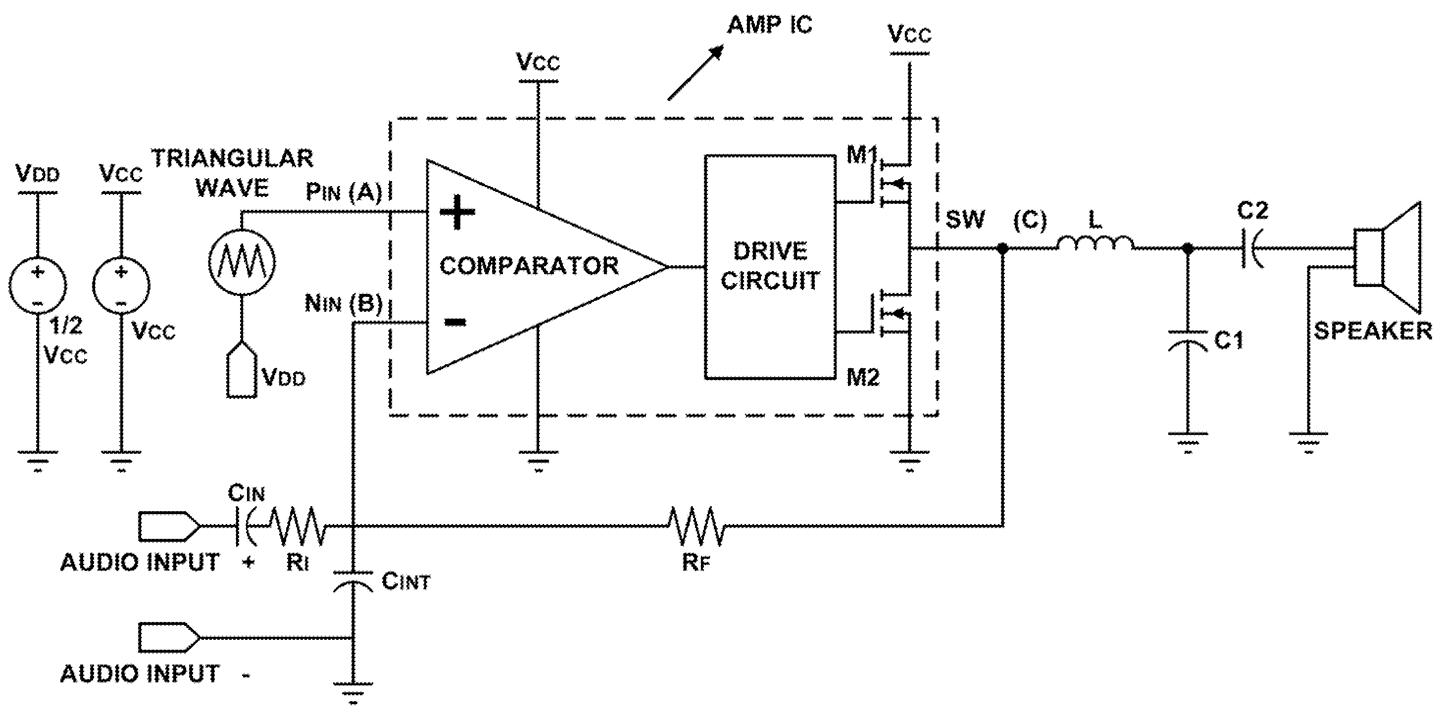 Close-loop class-d audio amplifier and control method thereof