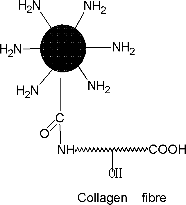 Preparation method of modified collagen fiber adsorbing material