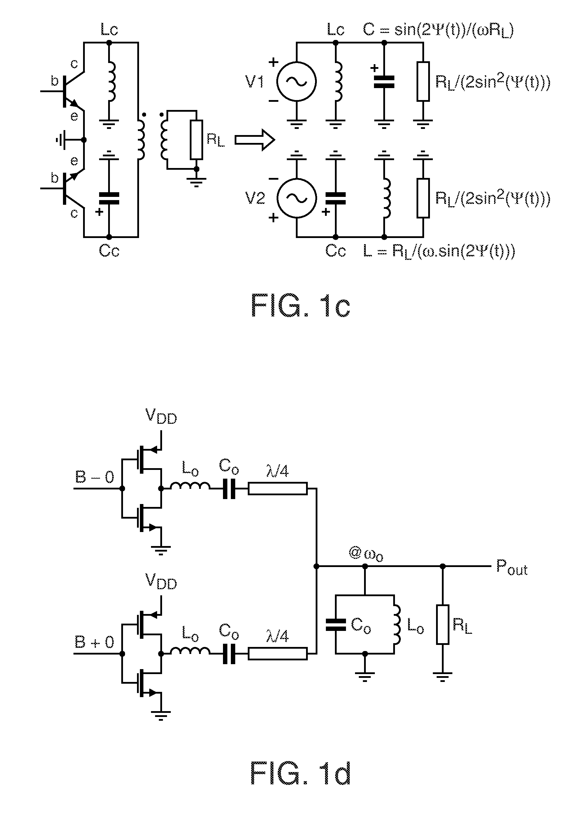 Efficient linear LINC power amplifier