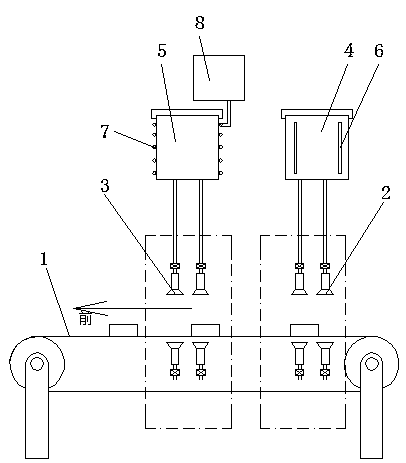 Secondary glaze spraying device for ceramic body