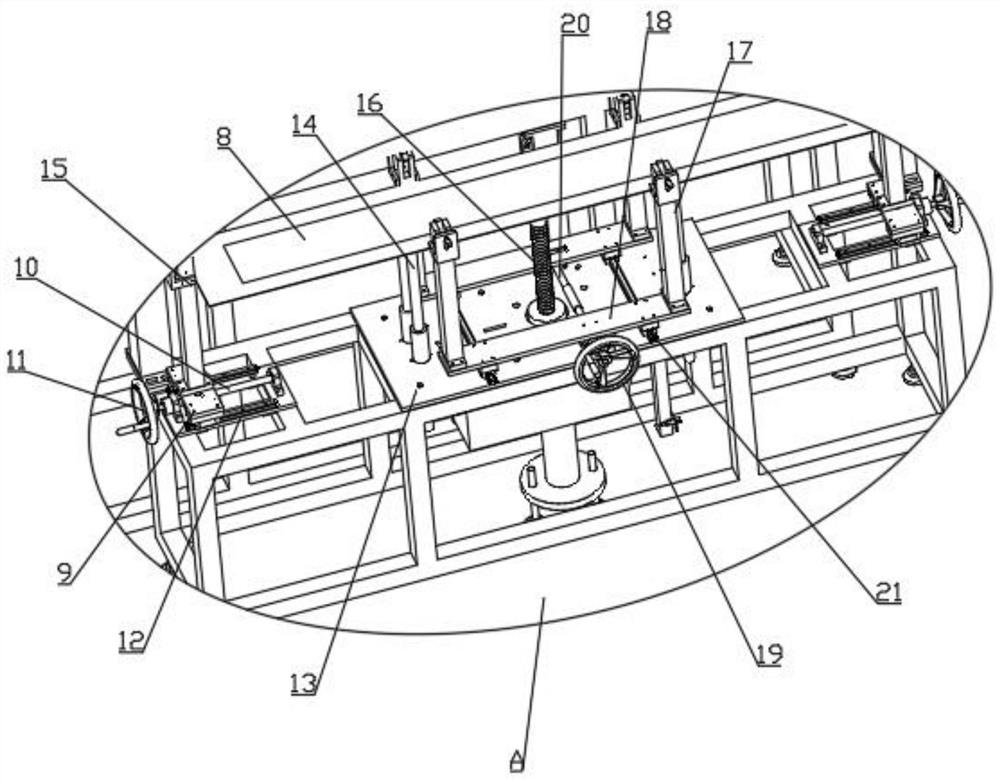 Stamping device for machining storage battery shell and stamping method thereof