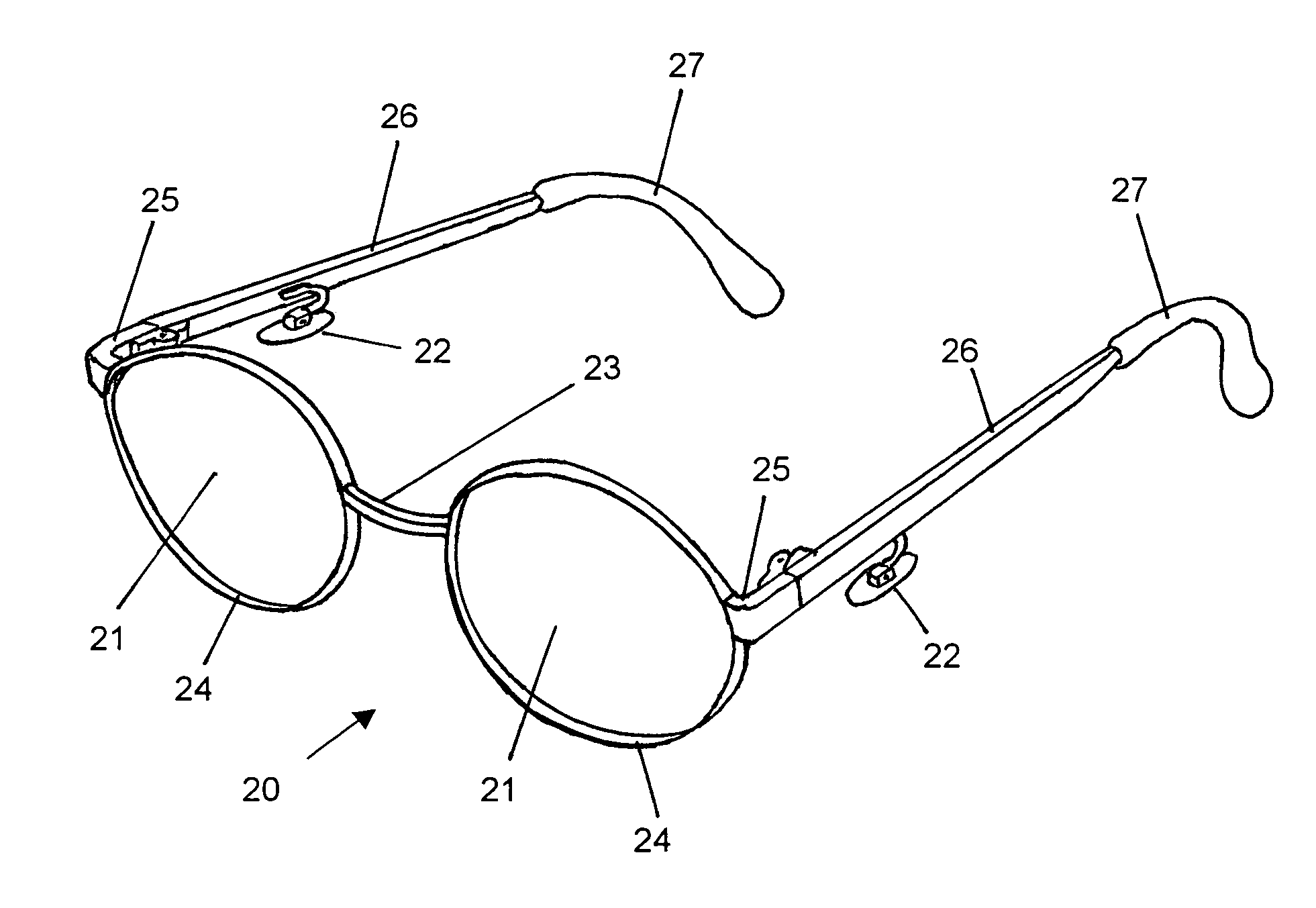 Eyeglass structures having mounting supports in temple members