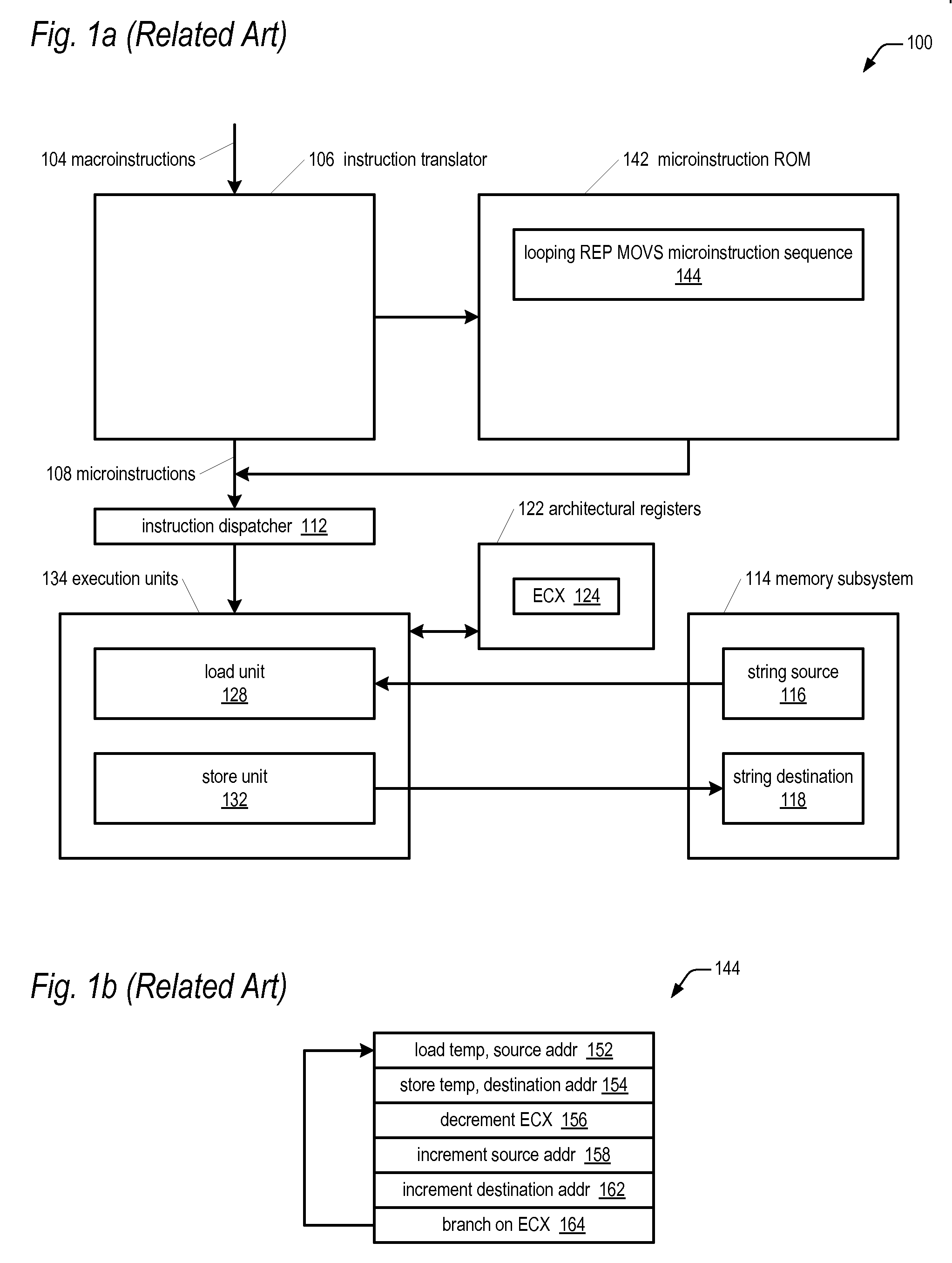 REP MOVE string instruction execution by selecting loop microinstruction sequence or unrolled sequence based on flag state indicative of low count repeat