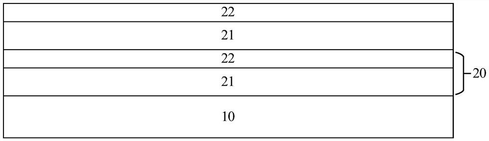 Reflecting film structure and preparation method thereof