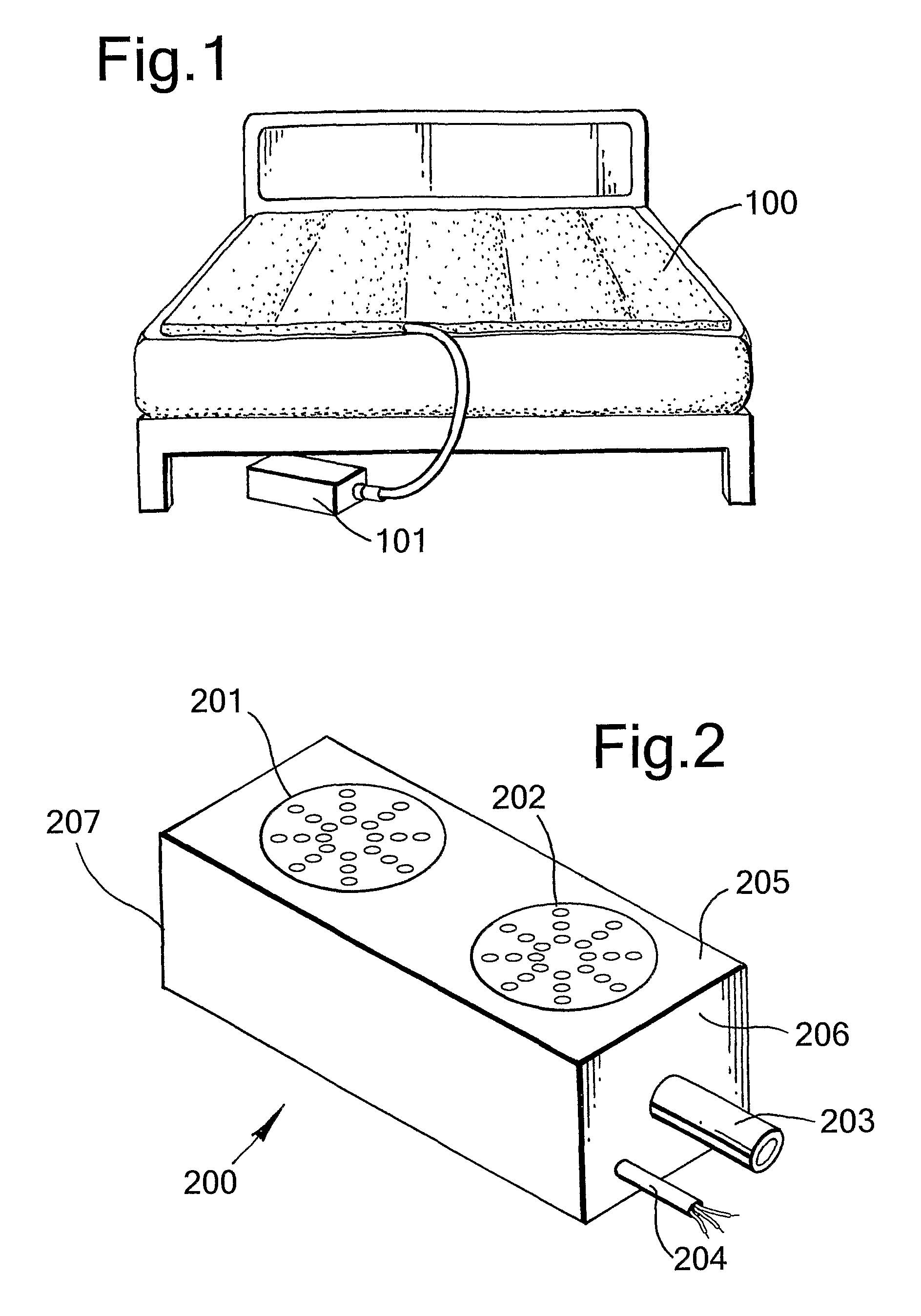 Device for temperature conditioning an air supply