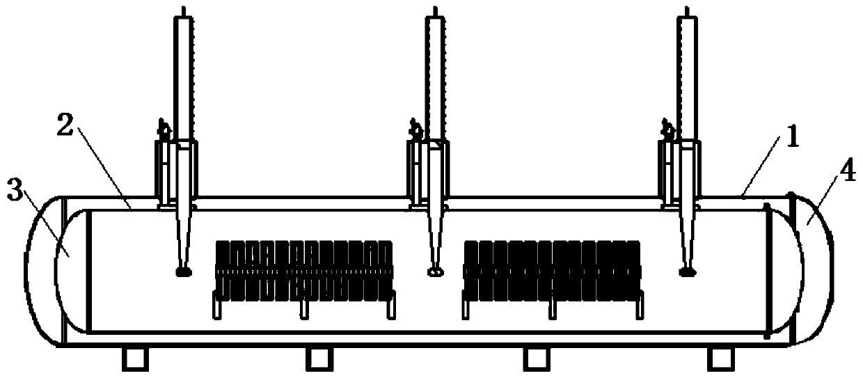 Rail car for superconducting direct current limiter and method for disassembling and assembling superconducting direct current limiter