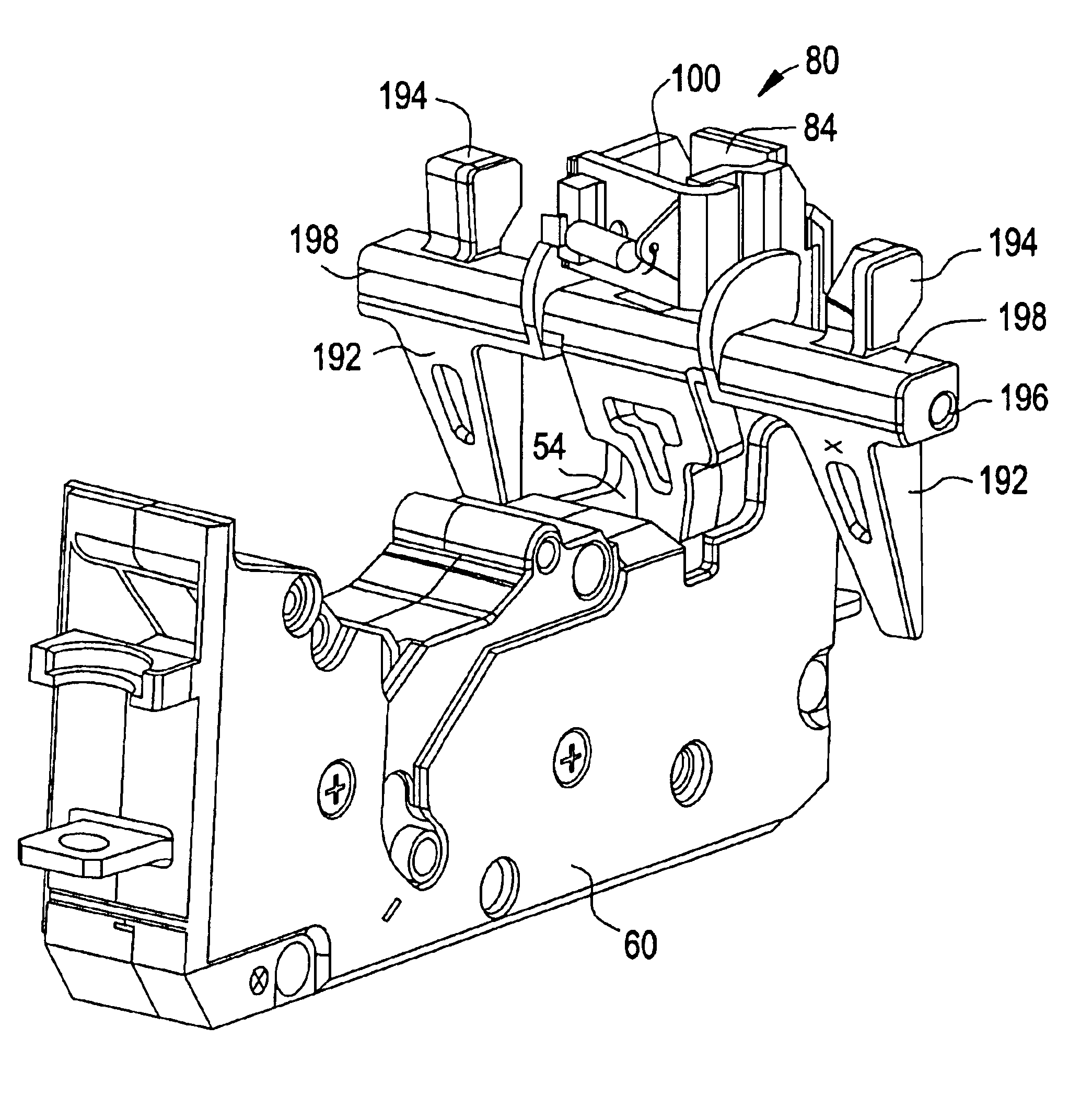 Circuit breaker magnetic trip assembly