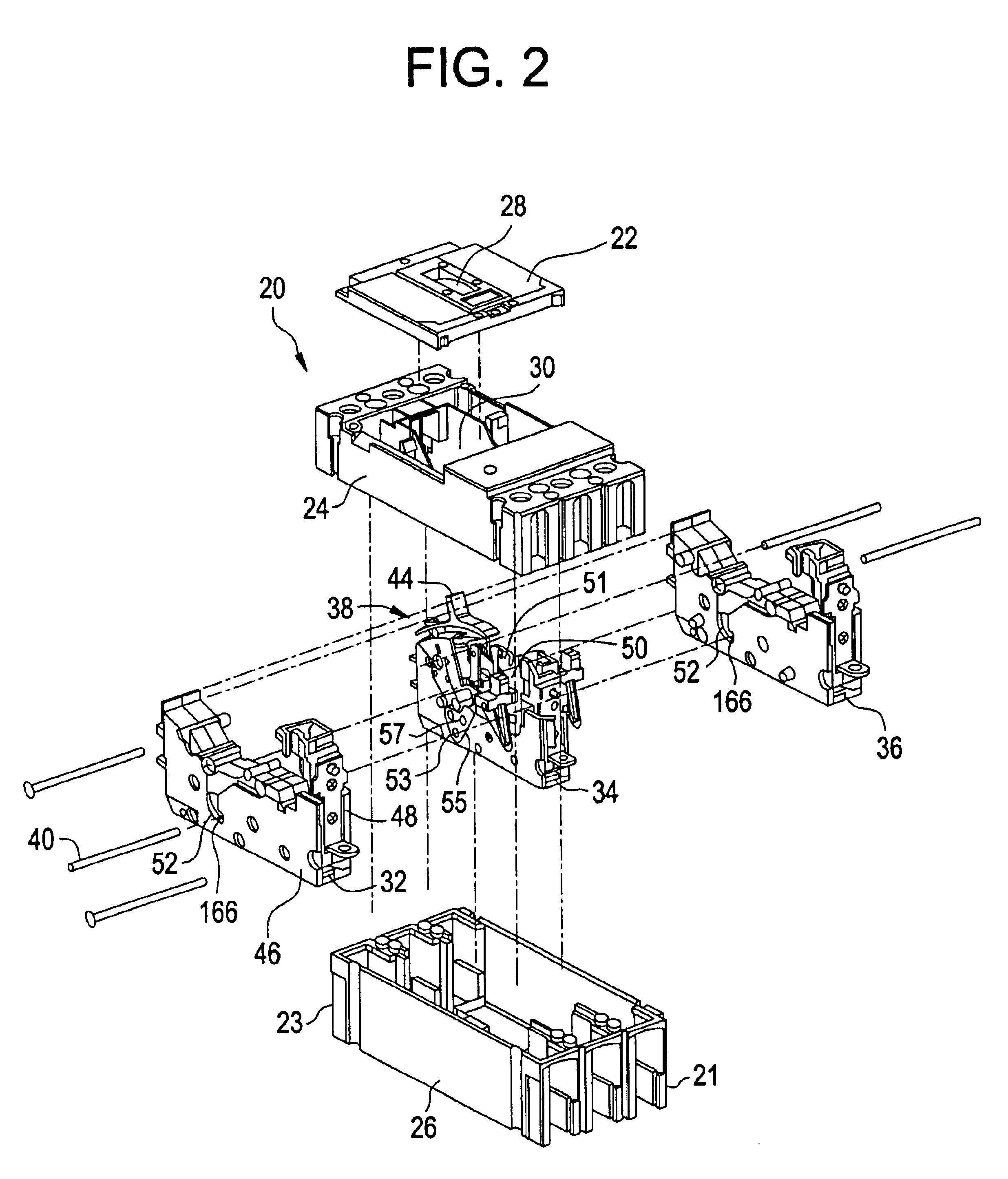 Circuit breaker magnetic trip assembly