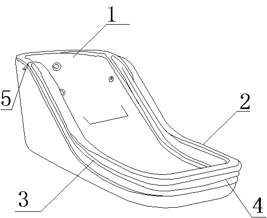 Half-folding air inflation type bathtub