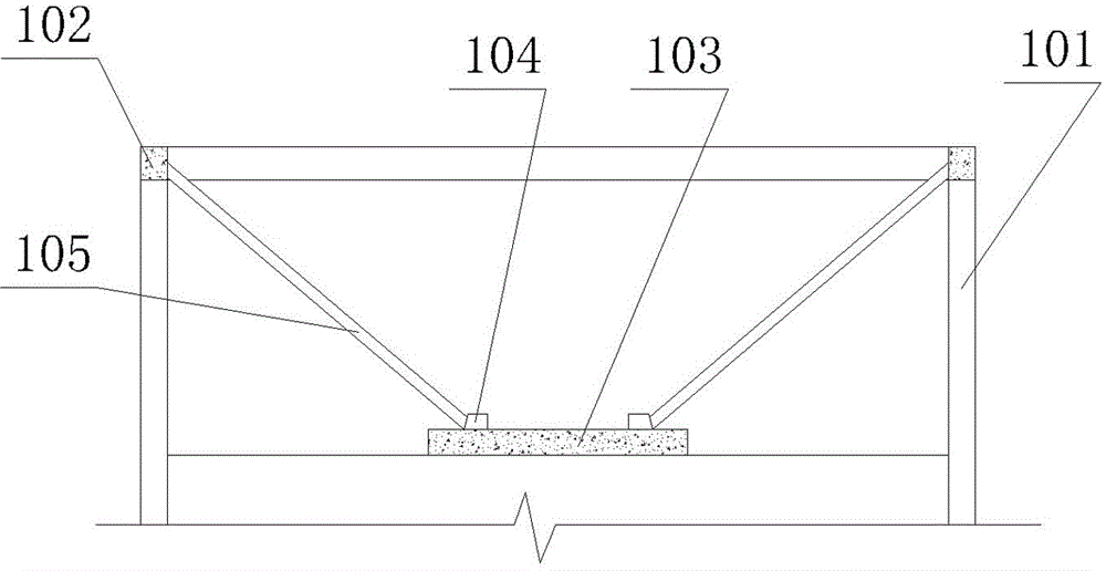 Corbel at the lower end of the inclined inner brace of the foundation pit support structure, manufacturing tools and construction method