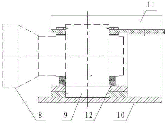 Processing device of lateral arc forming machine for large arc gate panel