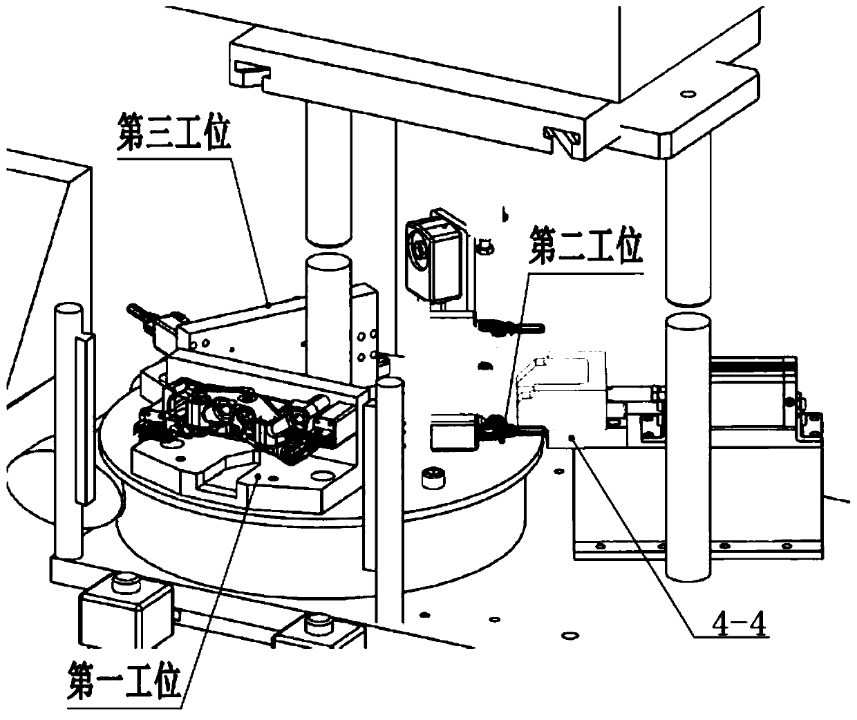 Automatic pressing device of split pins