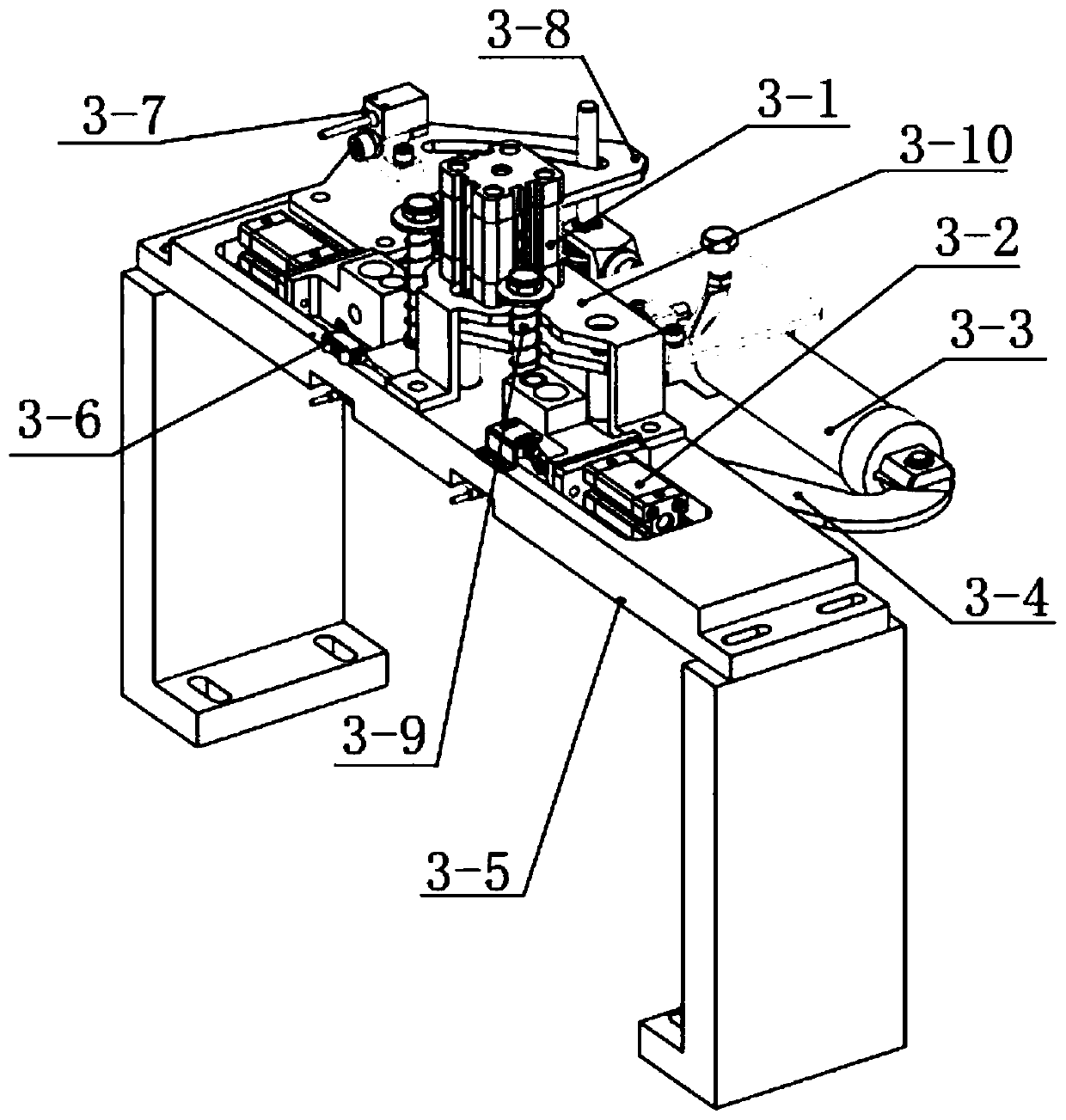 Automatic pressing device of split pins