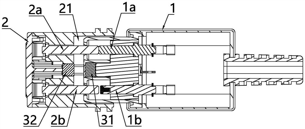 Plug-in type connector and liquid heater