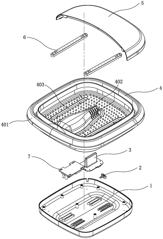 Foldable foot bath and its adjustment method