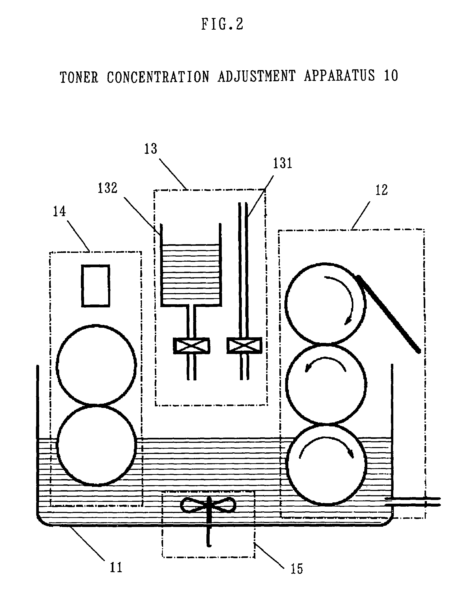 Toner concentration adjustment method and apparatus for liquid-development electrophotographic apparatus