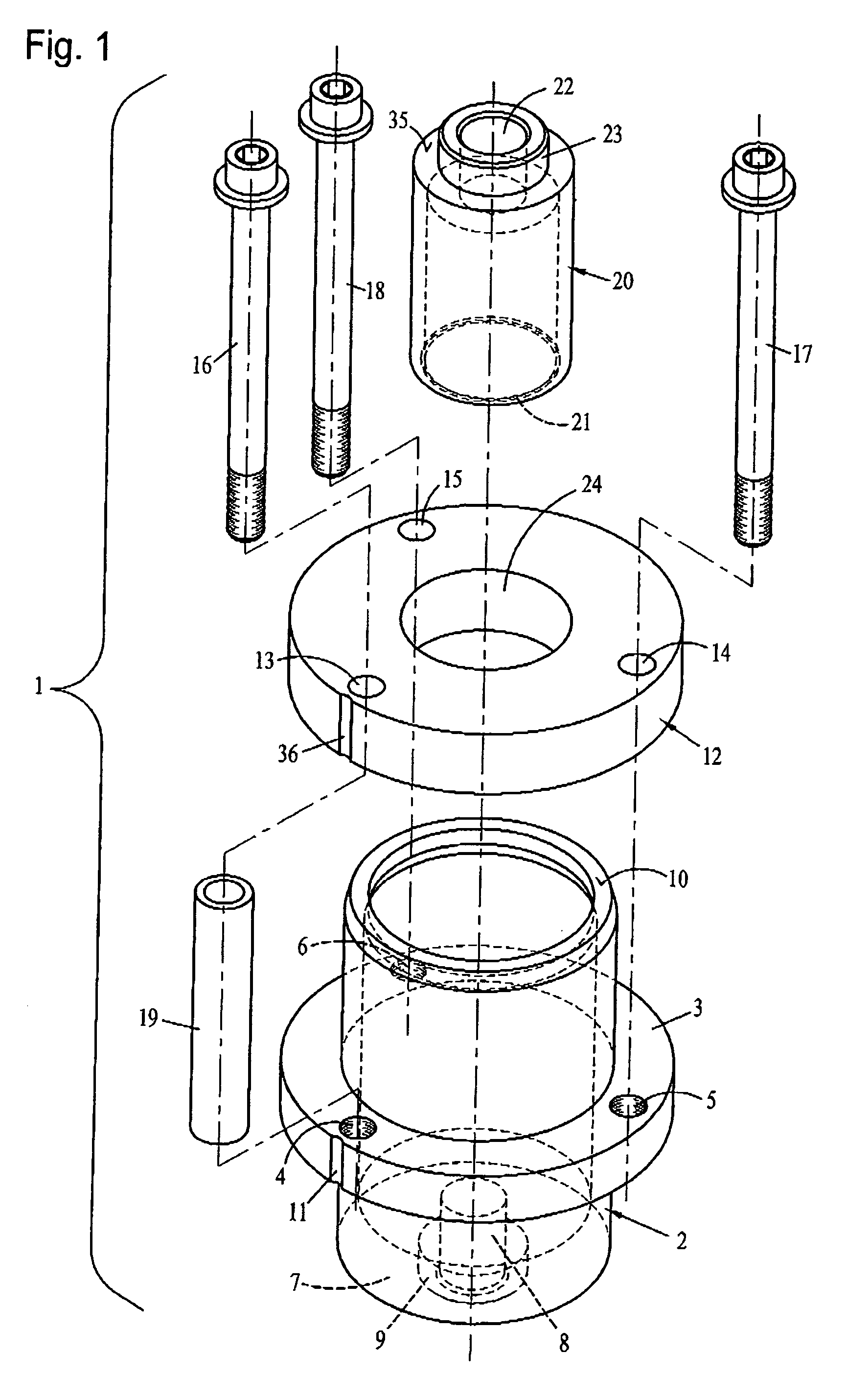 Pressing-out device for eccentric support joints