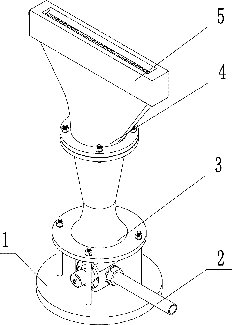 Methane nozzle device structure of methane fan heater combustor