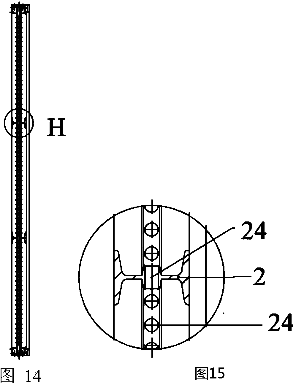 Assembled civil air defense door and its modular door leaf