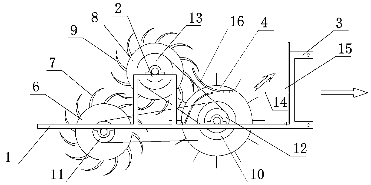 Traction-driven mulch recycling machine