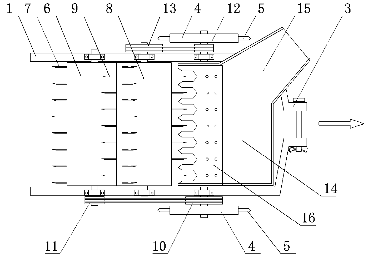 Traction-driven mulch recycling machine