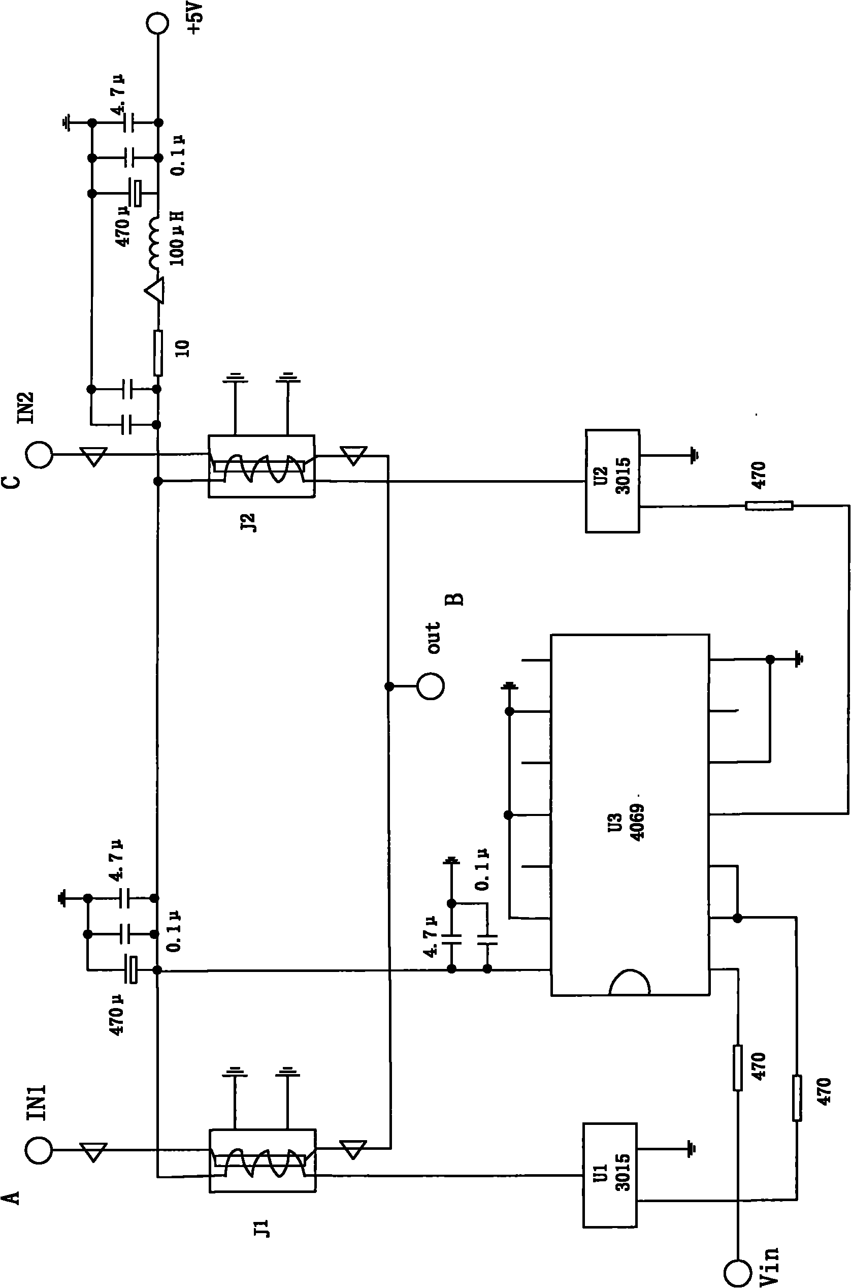 Three-terminal modulator for lower-frequency modulating type radiometer receiver