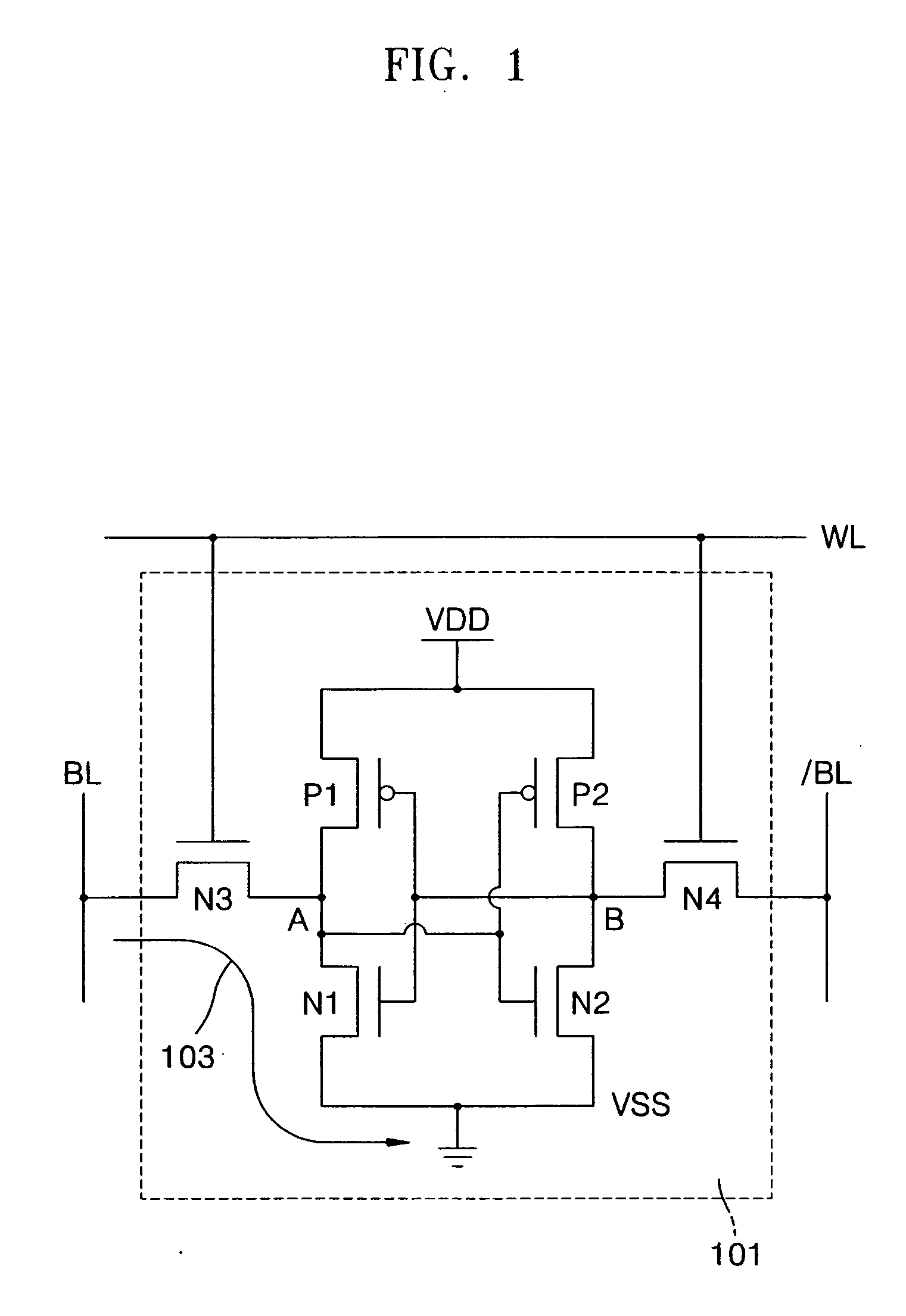 SRAM employing virtual rail scheme stable against various process-voltage-temperature variations