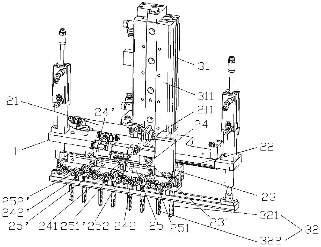 Workpiece spacing adjusting device