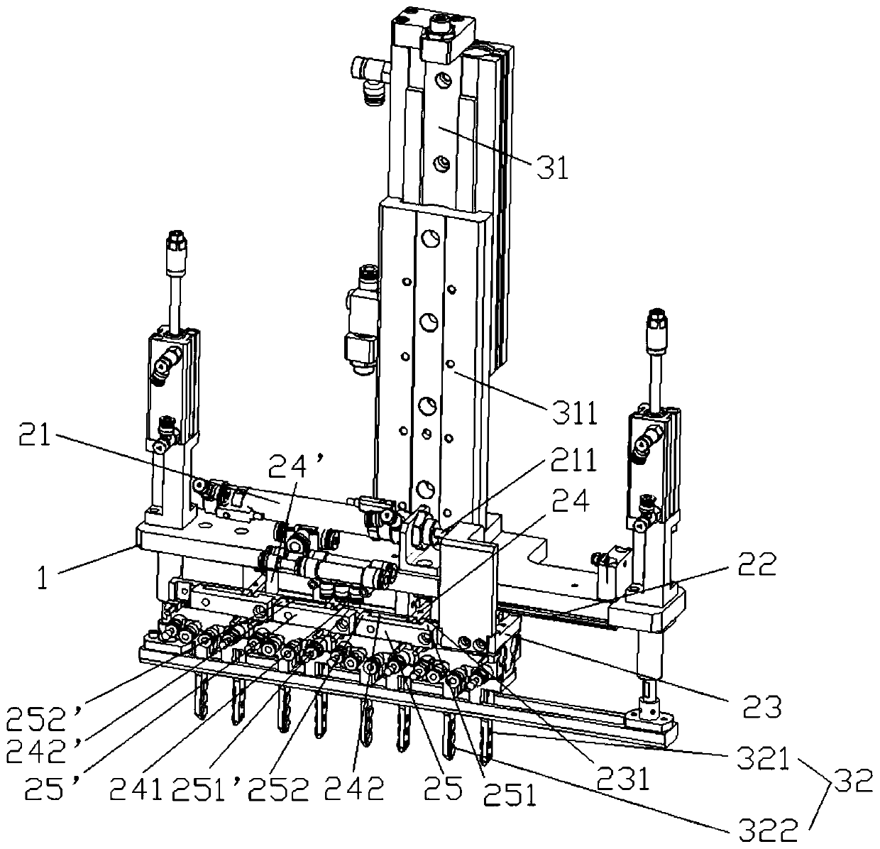 Workpiece spacing adjusting device