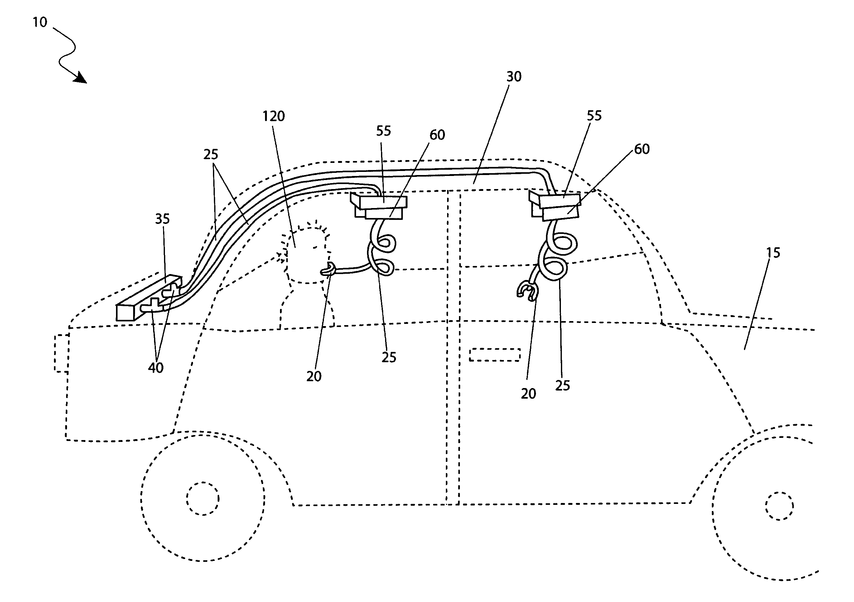 Oxygen delivery system for motor vehicles