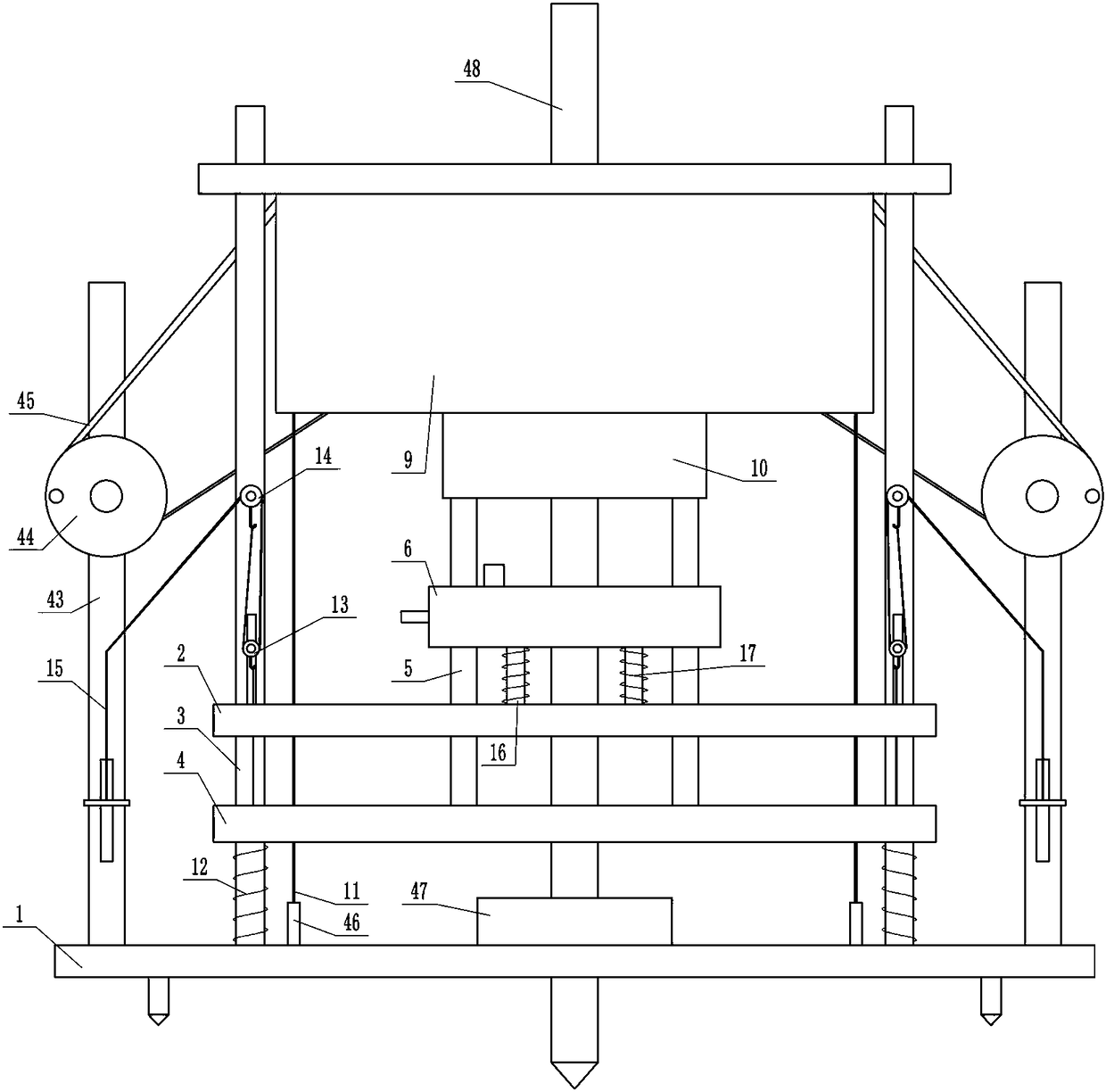 Novel pile insertion construction device