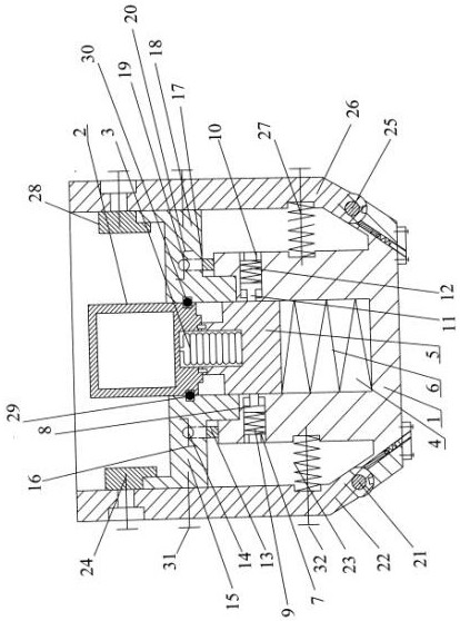 Anchor fluke opening mechanism and anchor fluke opening method based on anchoring inertia