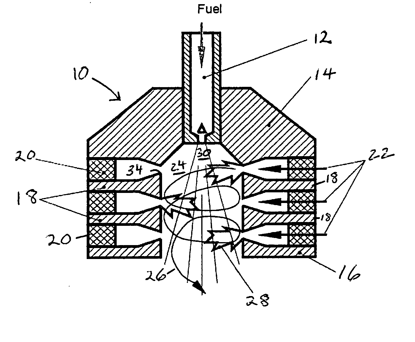 Plasma reformer with extended volume discharge