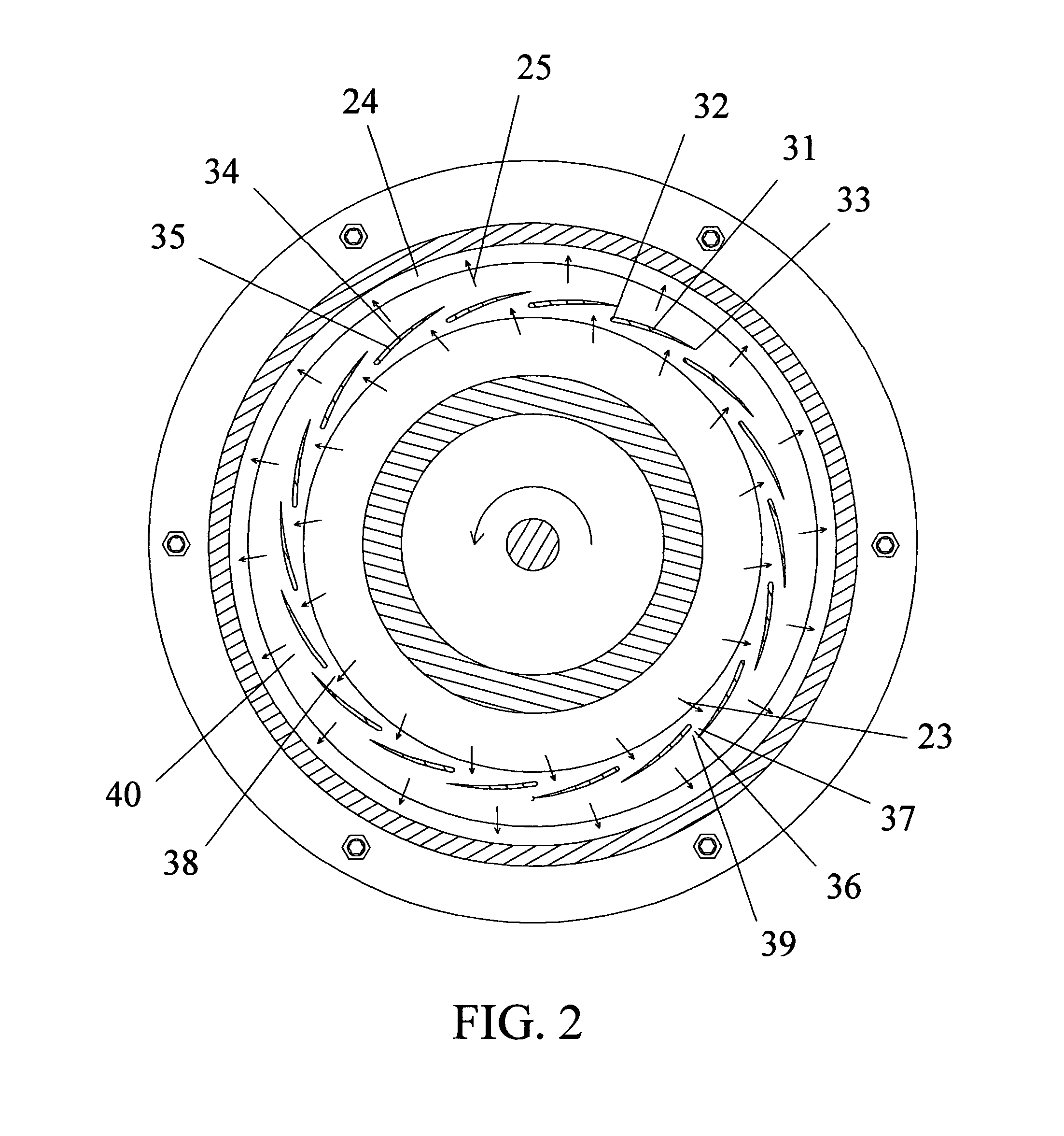 Radial out-flowing rotary ram-in compressor