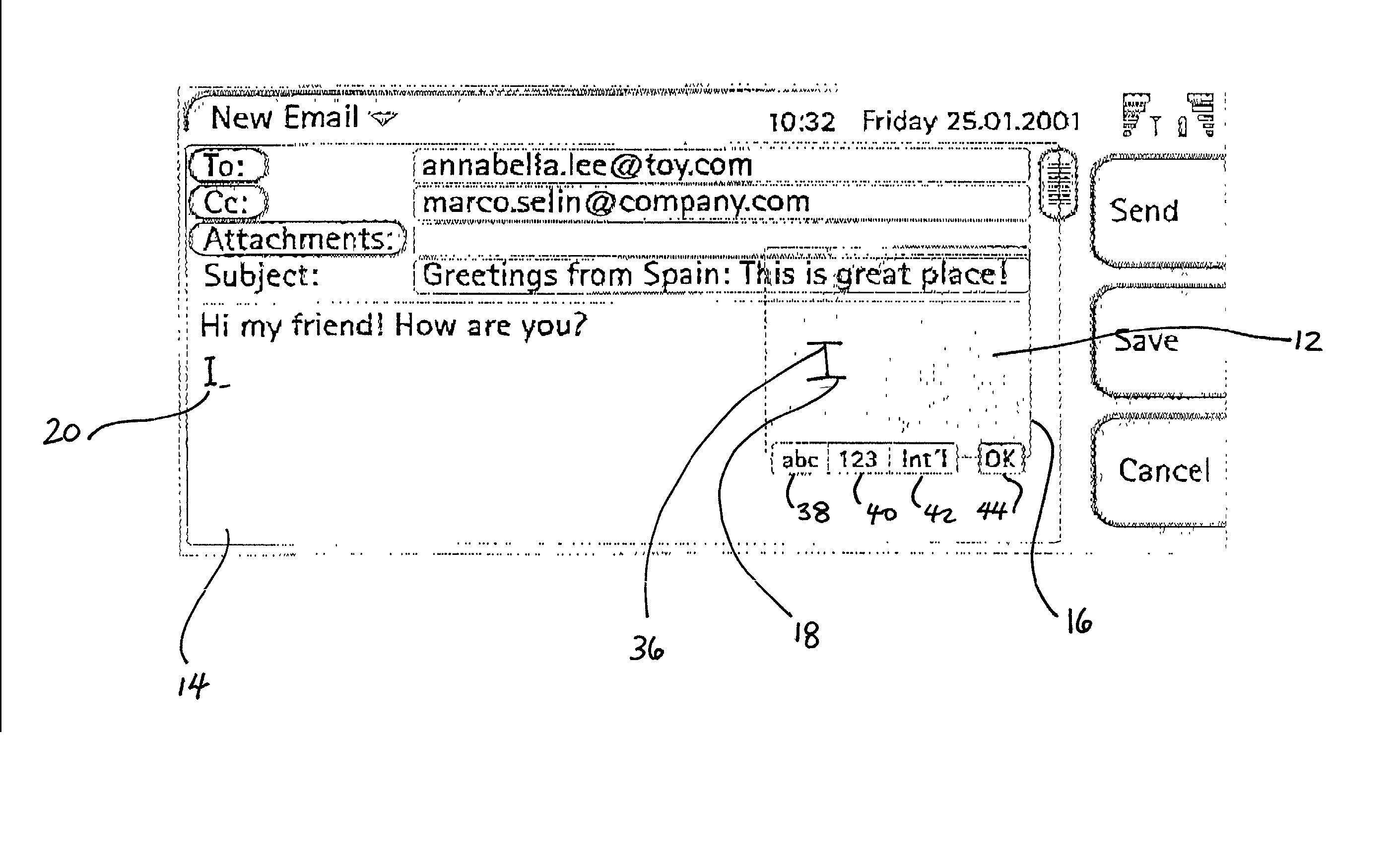 Semi-transparent handwriting recognition UI