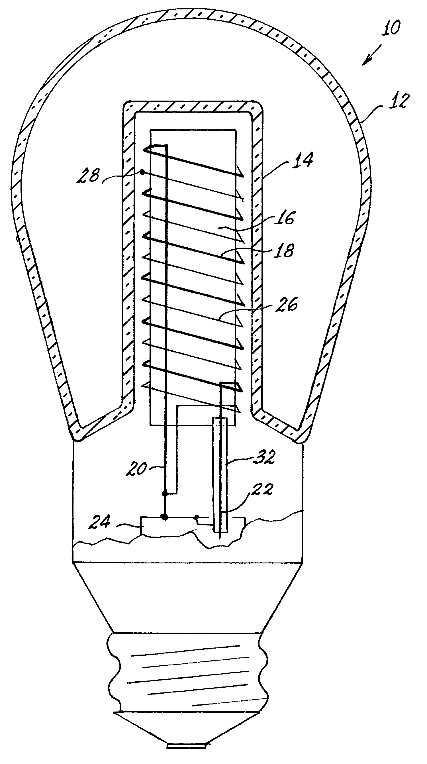 RF induction lamp with reduced electromagnetic interference