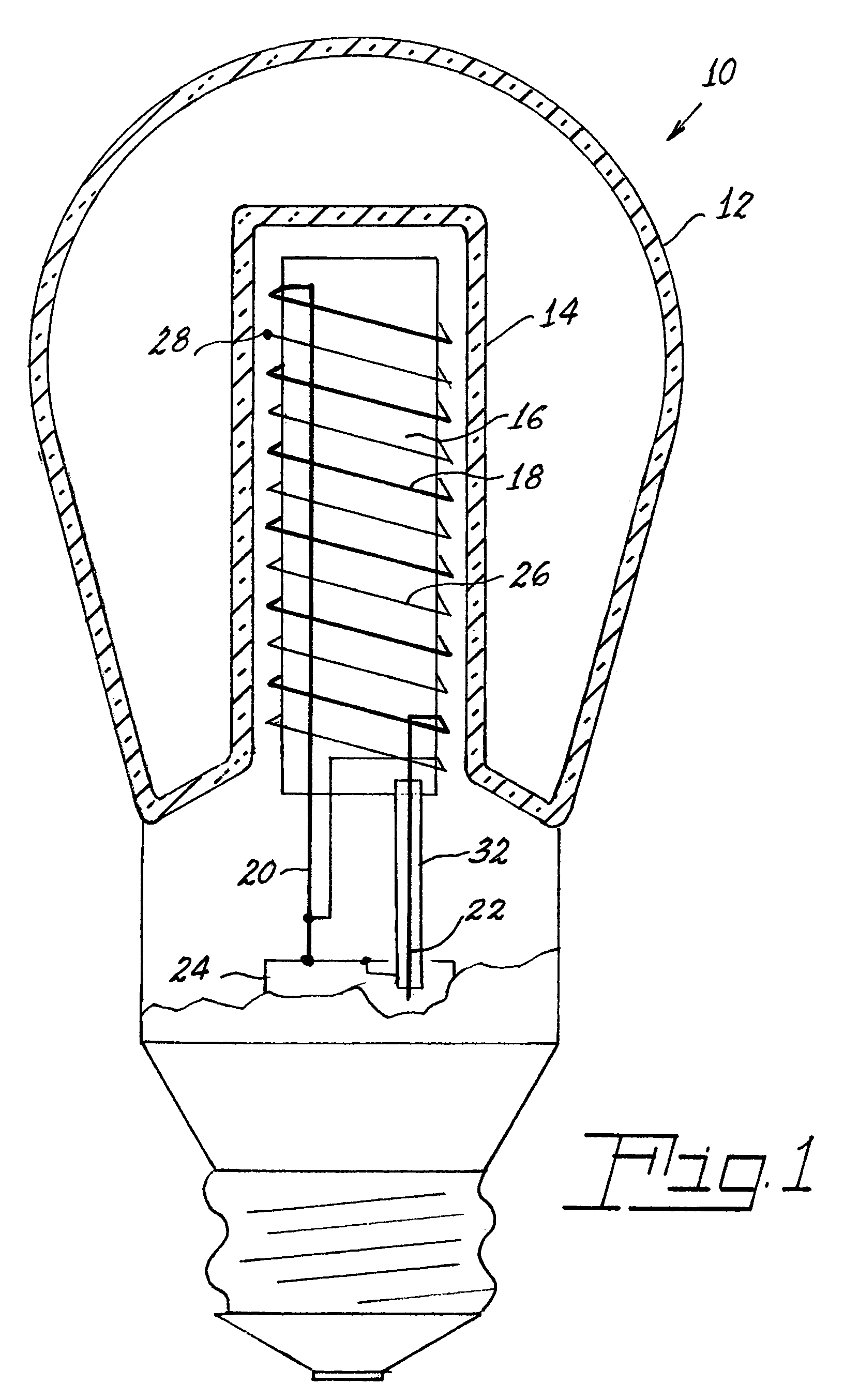 RF induction lamp with reduced electromagnetic interference