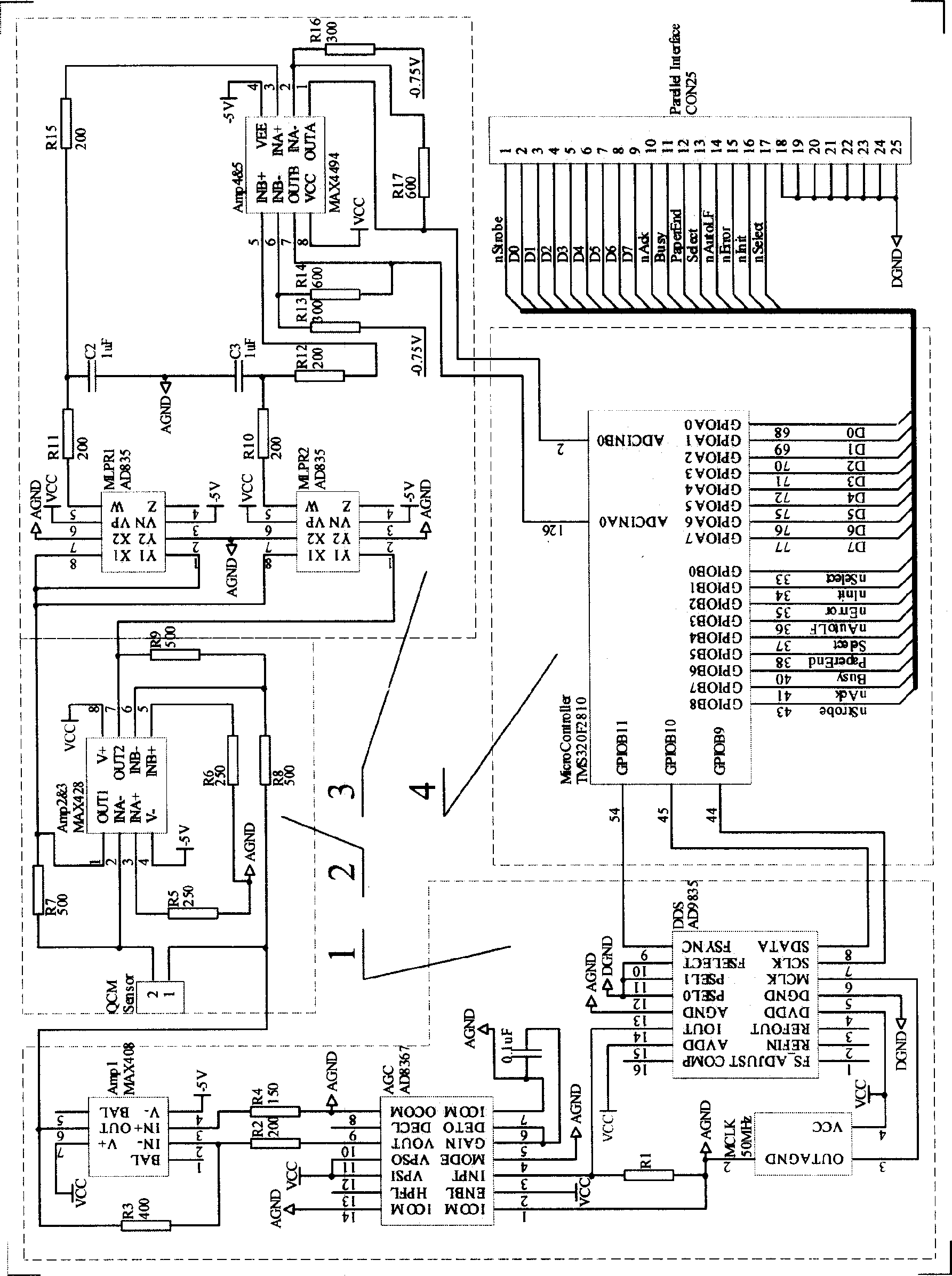 Driver of resonant transducer and signal collector