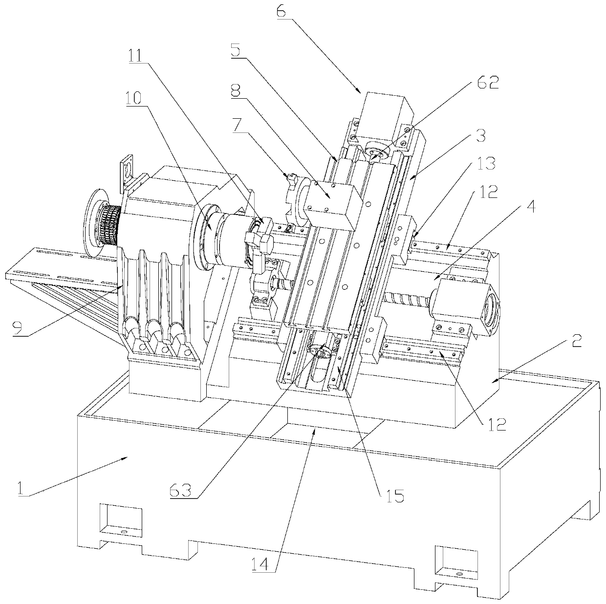 Numerical control square lathe