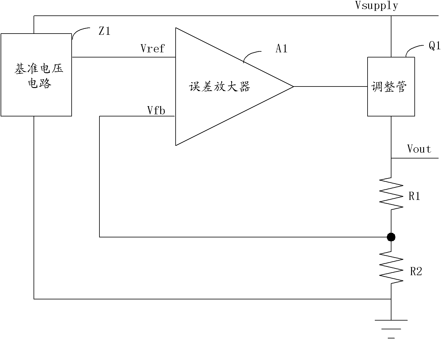 Linear voltage stabilizing circuit