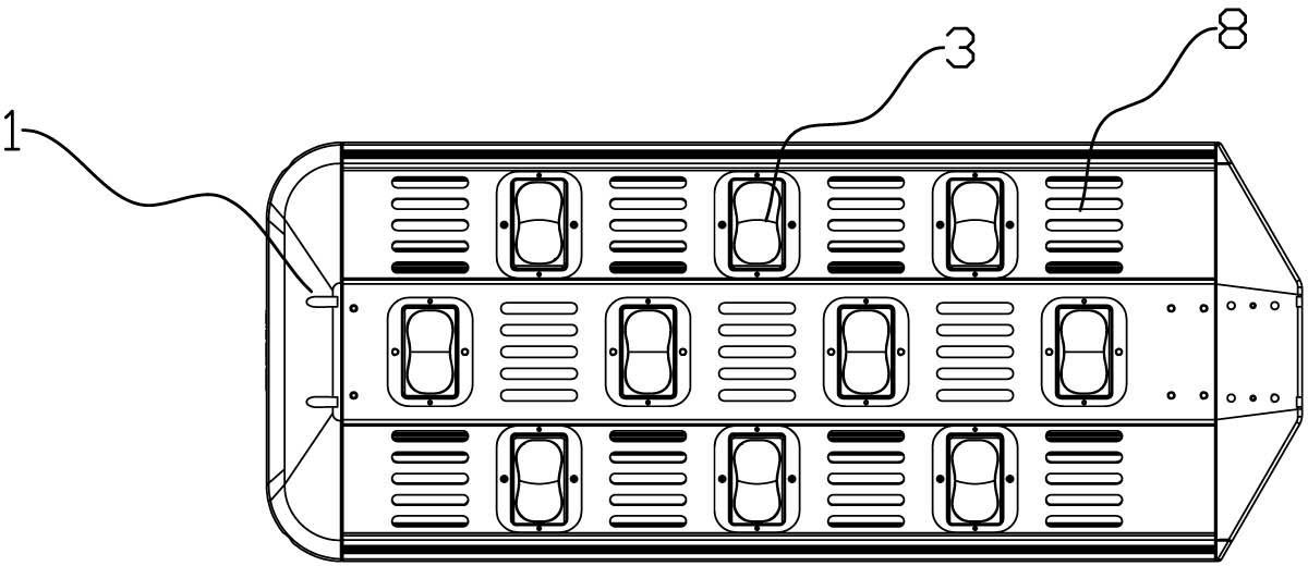 High-efficiency street lamp heat-radiating structure