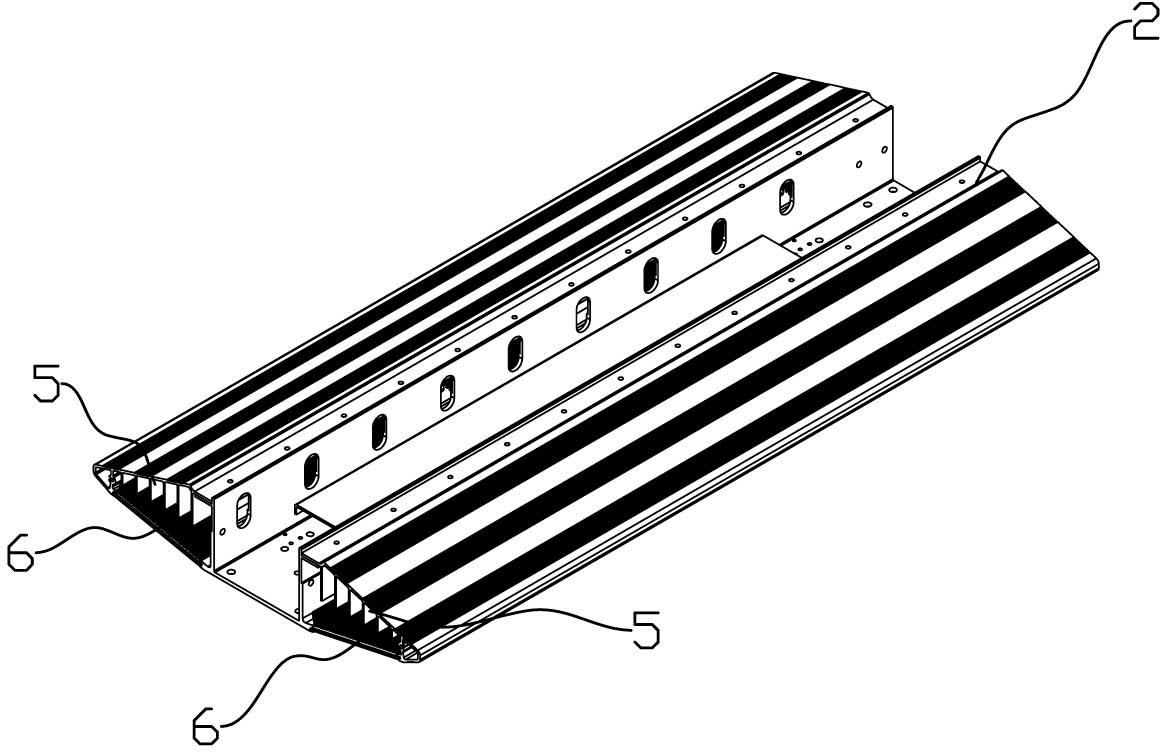 High-efficiency street lamp heat-radiating structure