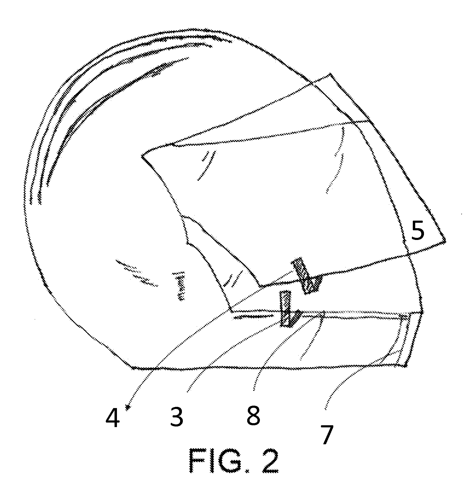 Full-face-type helmet windshield prop