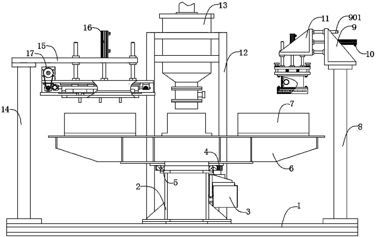 Rotary forming device for concrete prefabricated part