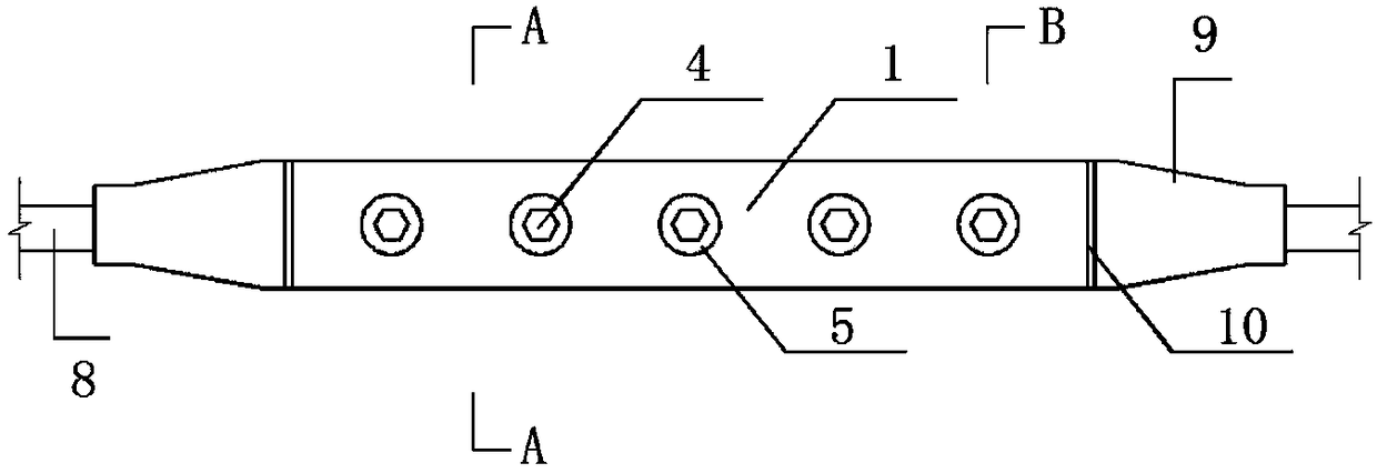 Composite connector for FRP bars and assembly method thereof