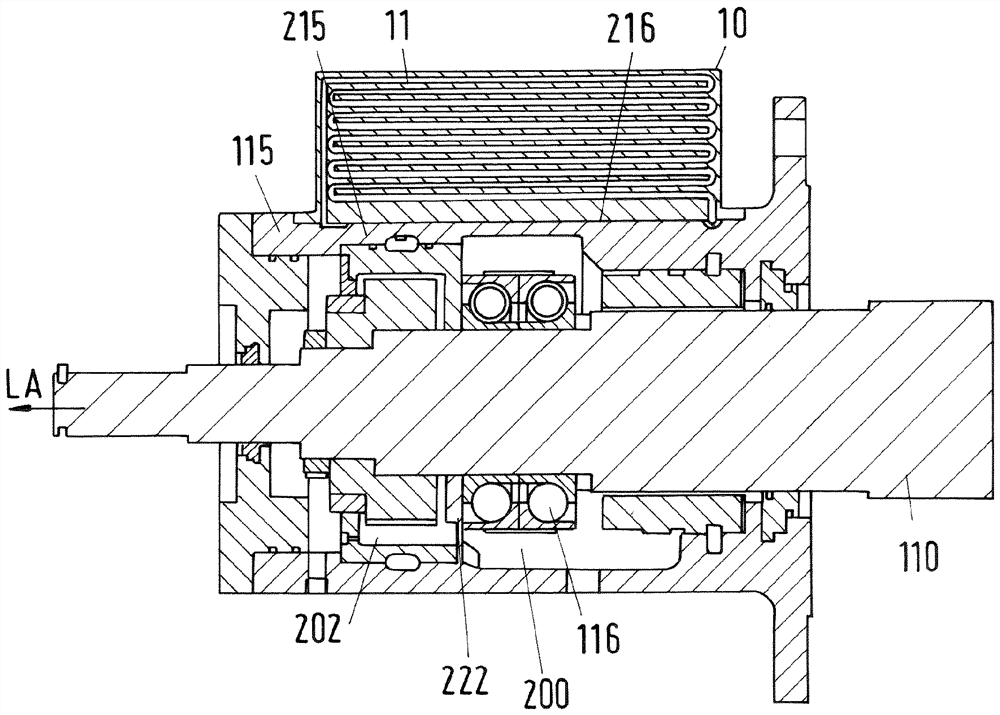 Bearing housing for flow machine and flow machine with bearing housing