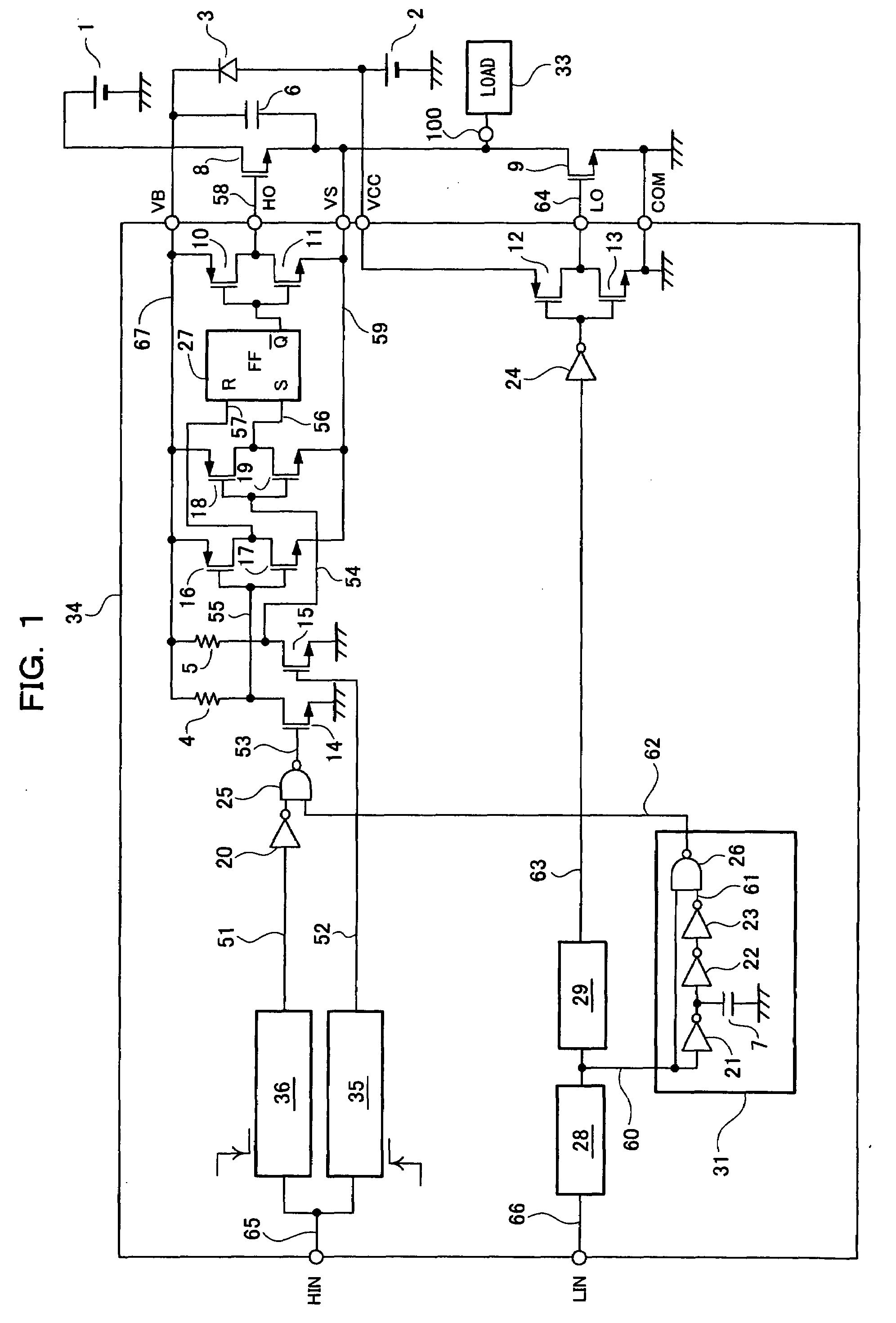 Switching transistor driver circuit